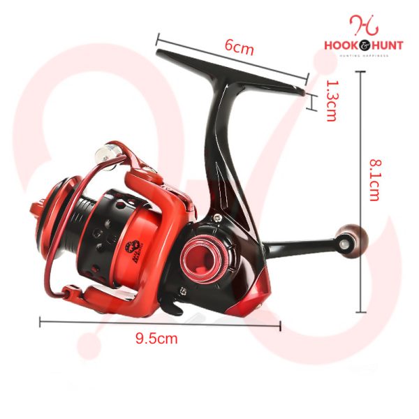 High Quality Seamless Full Metal Mini Fishing Reel ( Dc 150 Red )