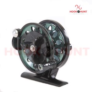 Portable Mini Fly Fishing Reel Carp Winter Ice Fishing - Black