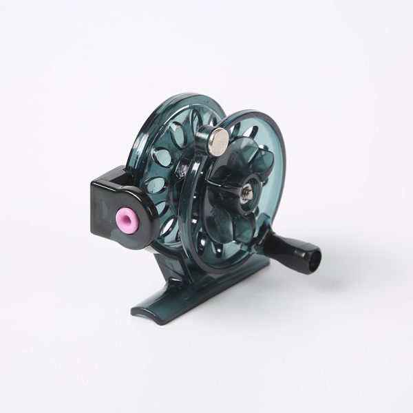 Portable Mini Fly Fishing Reel Carp Winter Ice Fishing - Black