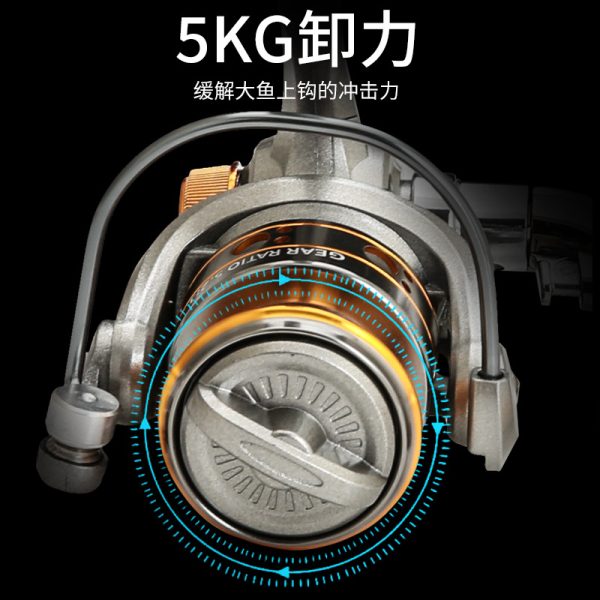 High Quality Seamless Full Metal Mini Fishing Reel ( Dc 150 Gold )