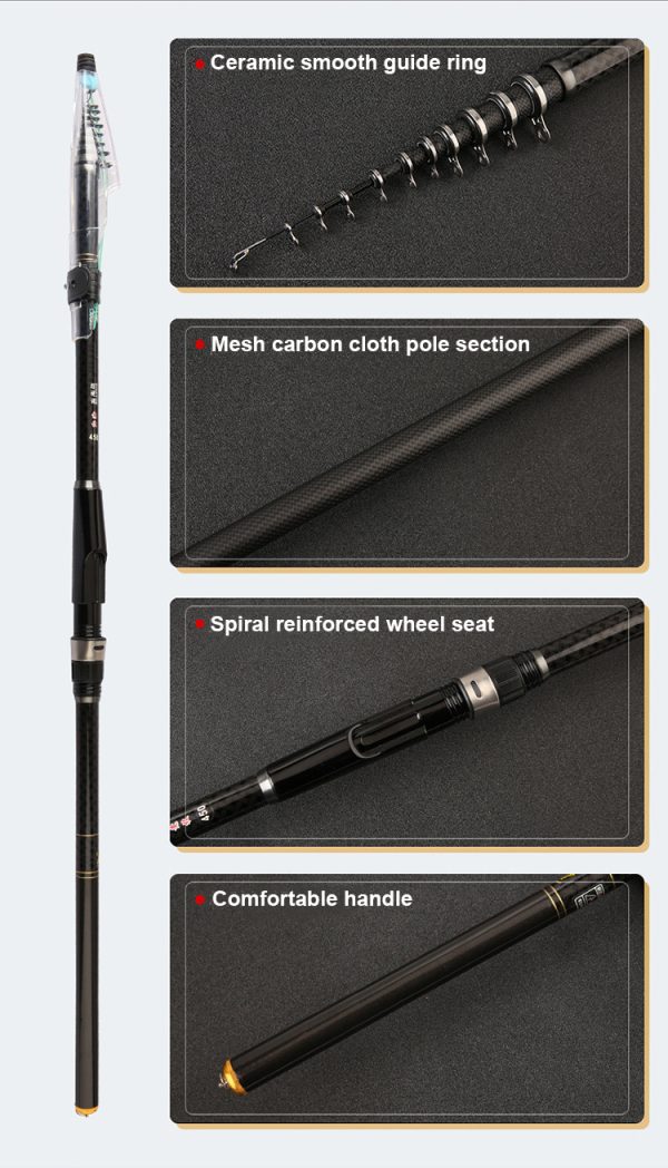 Alpha Special Carbon Short Section Rock Fishing Rod.