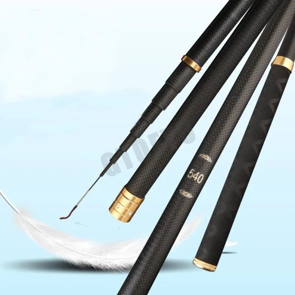 Special Black Carbon  Short Section Stream Hand Fishing Rod.