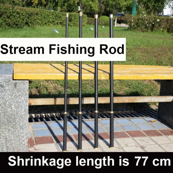 Special Black Carbon  Short Section Stream Hand Fishing Rod.