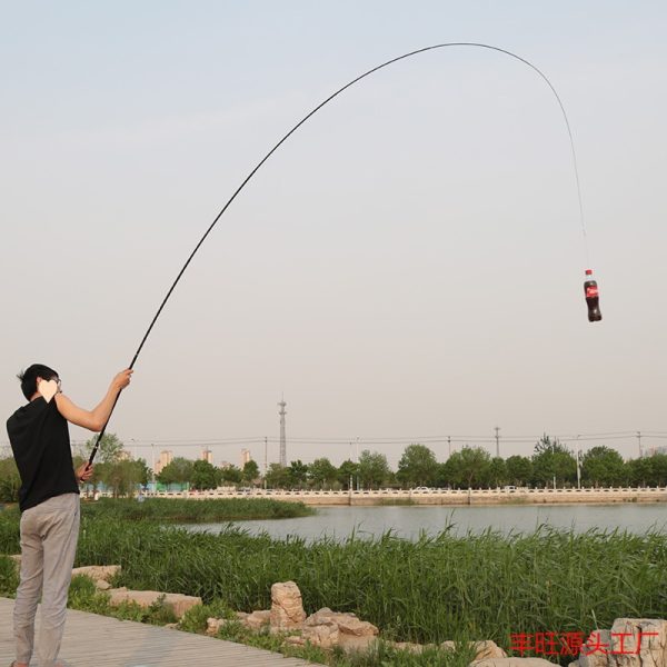 Special Black Carbon  Short Section Stream Hand Fishing Rod.