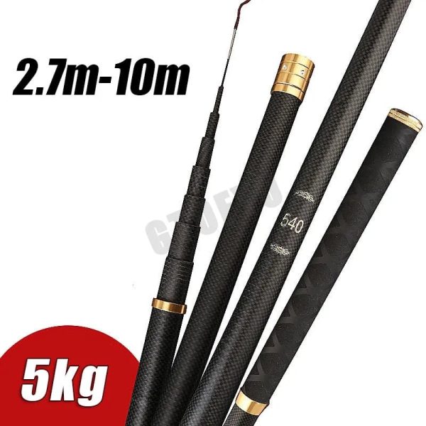 Special Black Carbon  Short Section Stream Hand Fishing Rod.